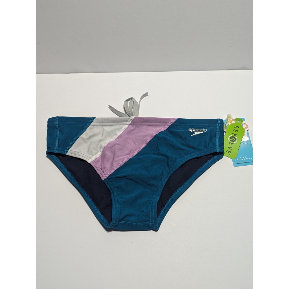 Speedo Mens Eco Endurance Vibe Brief Swimsuit Ocean Depths Blue Size 32
